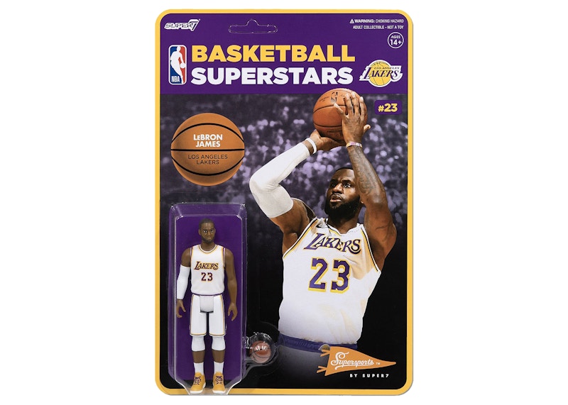 Super7 NBA Basketball Superstars Lebron James Action Figure White