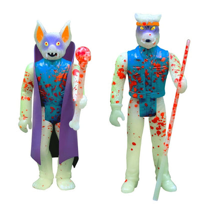 Super7 Reaction Figure The Worst Friday The 13th Werewolf Biker and Batula Action Figure Set GID