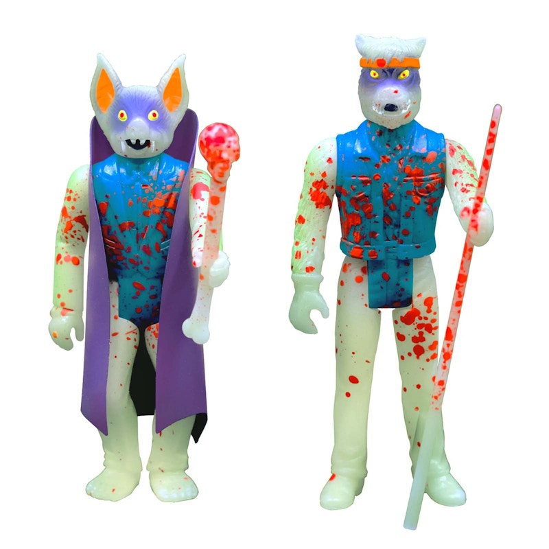 Super7 Reaction Figure The Worst Friday The 13th Werewolf Biker and Batula Action Figure Set GID