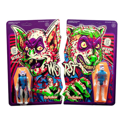 Super7 Reaction Figure The Worst Friday The 13th Werewolf Biker and Batula Action Figure Set GID