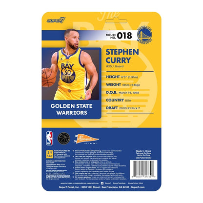 Super7 Supersports NBA Golden State Warriors Stephhen Curry Action Figure Yellow
