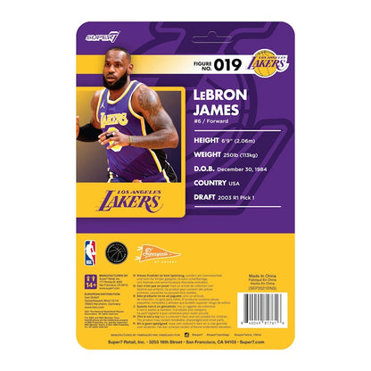 Super7 Supersports NBA Los Angeles Lakers Lebron James Action Figure Purple