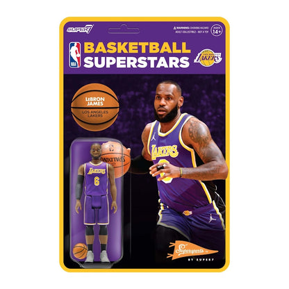 Super7 Supersports NBA Los Angeles Lakers Lebron James Action Figure Purple