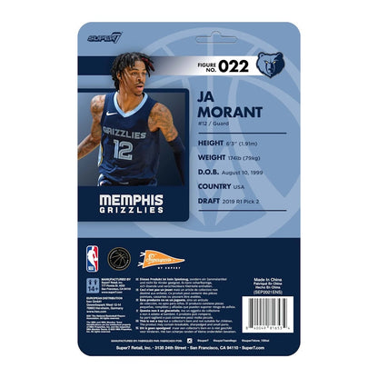 Super7 Supersports NBA Memphis Grizzlies Ja Morant Action Figure Blue