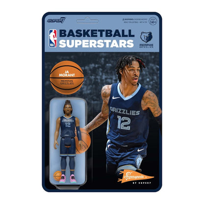 Super7 Supersports NBA Memphis Grizzlies Ja Morant Action Figure Blue