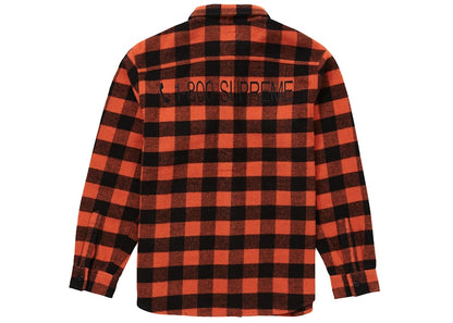 Supreme 1-800 Buffalo Plaid Shirt Orange