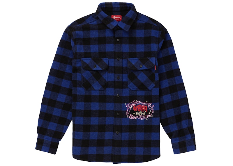 Supreme 1-800 Buffalo Plaid Shirt Royal