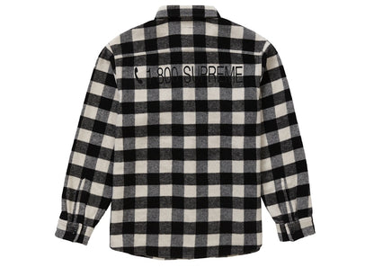 Supreme 1-800 Buffalo Plaid Shirt White
