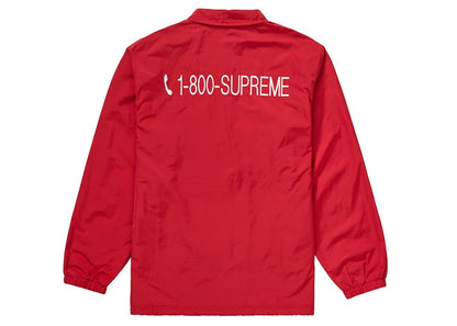 Supreme 1-800 Coaches Jacket Red