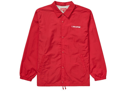 Supreme 1-800 Coaches Jacket Red