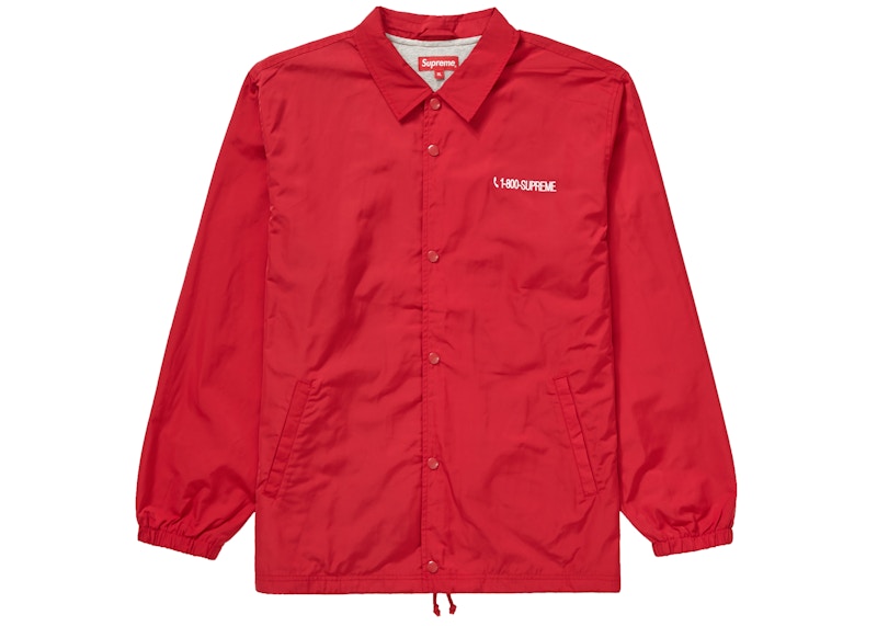 Supreme 1-800 Coaches Jacket Red