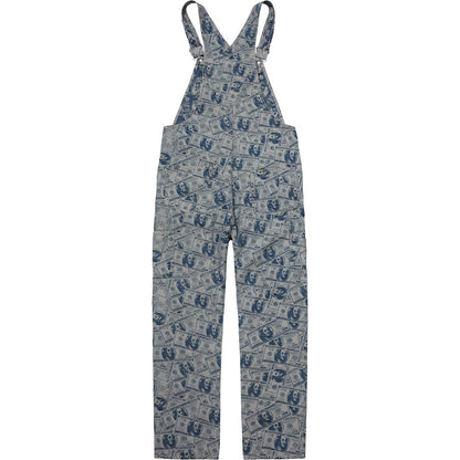 Supreme 100 Dollar Bill Overalls Blue