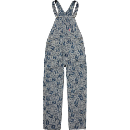Supreme 100 Dollar Bill Overalls Blue