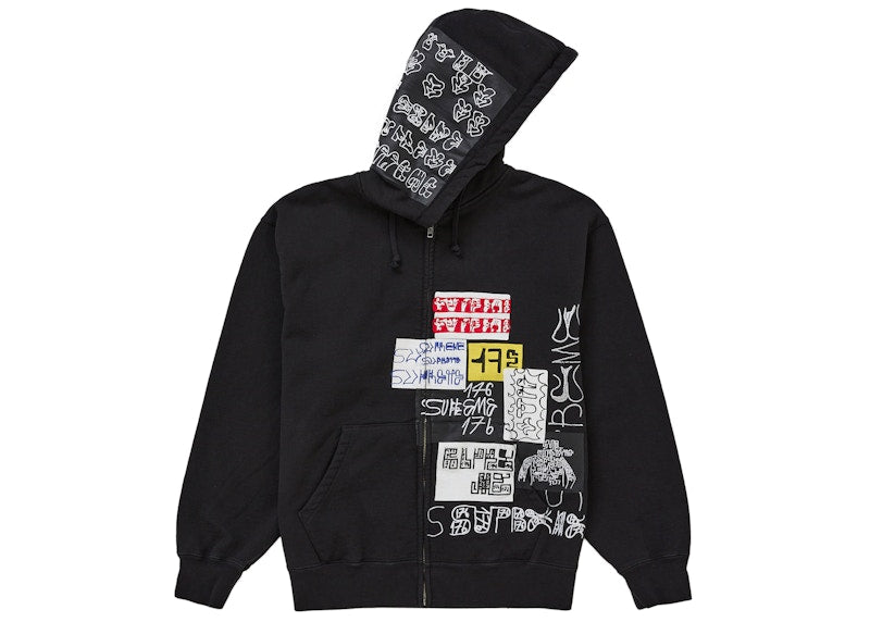 Supreme 176 Zip Up Hooded Sweatshirt Black