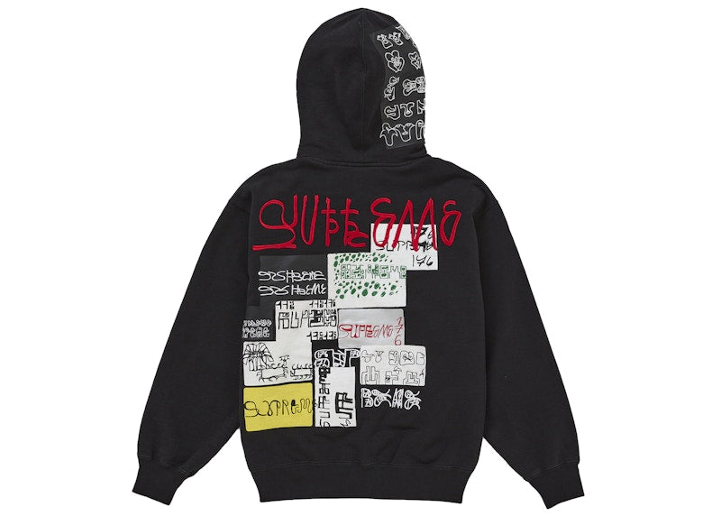 Supreme 176 Zip Up Hooded Sweatshirt Black