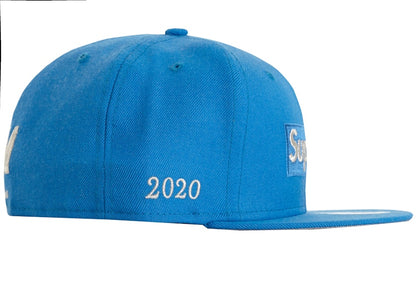 Supreme $1M Metallic Box Logo New Era Light Blue