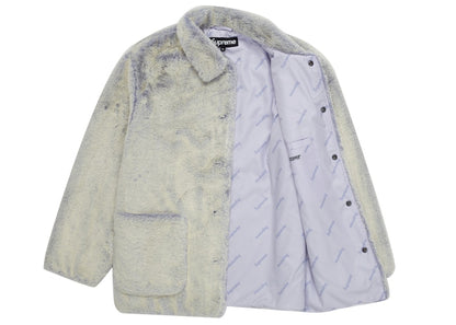Supreme 2-Tone Faux Fur Shop Coat Lilac