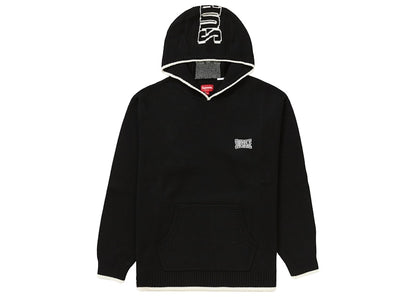 Supreme 2-Tone Hooded Sweater Black
