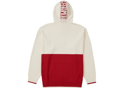 Supreme 2-Tone Hooded Sweater White
