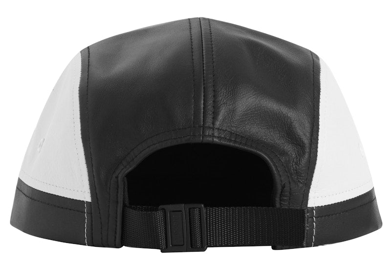 Supreme 2-Tone Leather Camp Cap Black