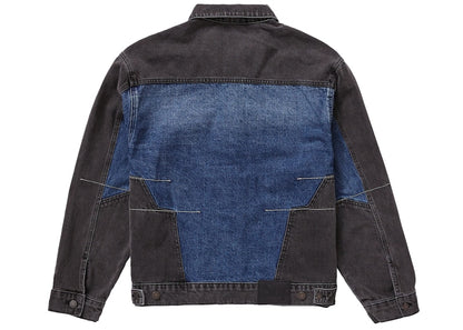 Supreme 2-Tone Paneled Denim Jacket Black