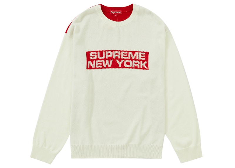 Supreme 2-Tone Sweater White