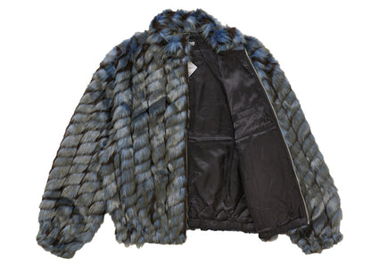 Supreme 2-Tone WINDSTOPPER Faux Fur Jacket Blue