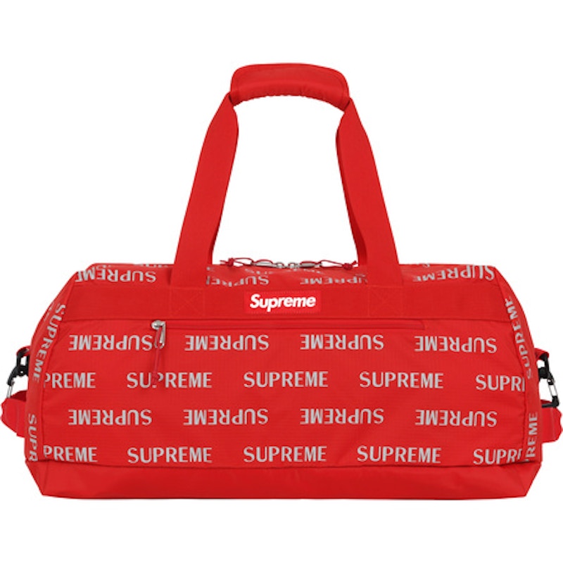 Supreme 3M Reflective Repeat Duffle Bag Red