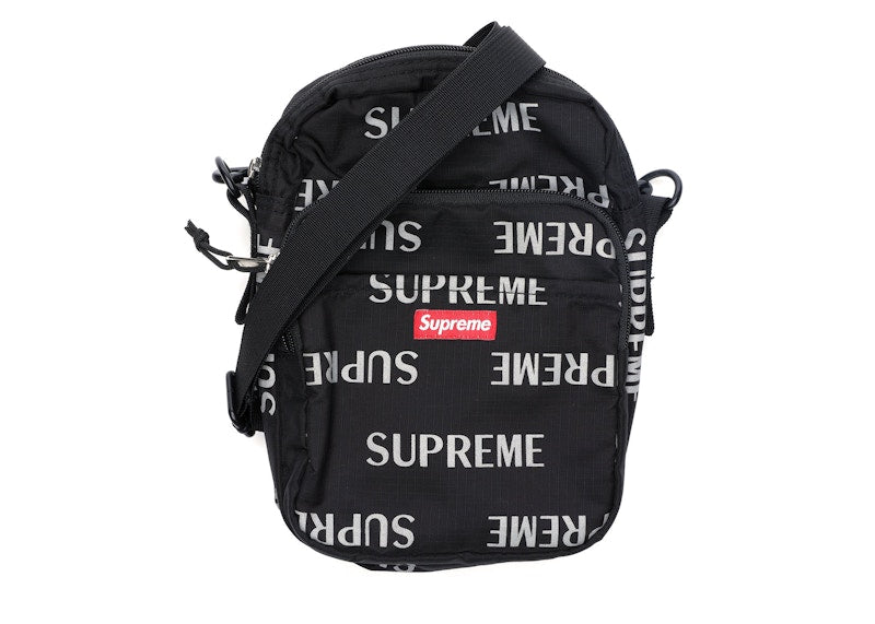 Supreme 3M Reflective Repeat Shoulder Bag Black