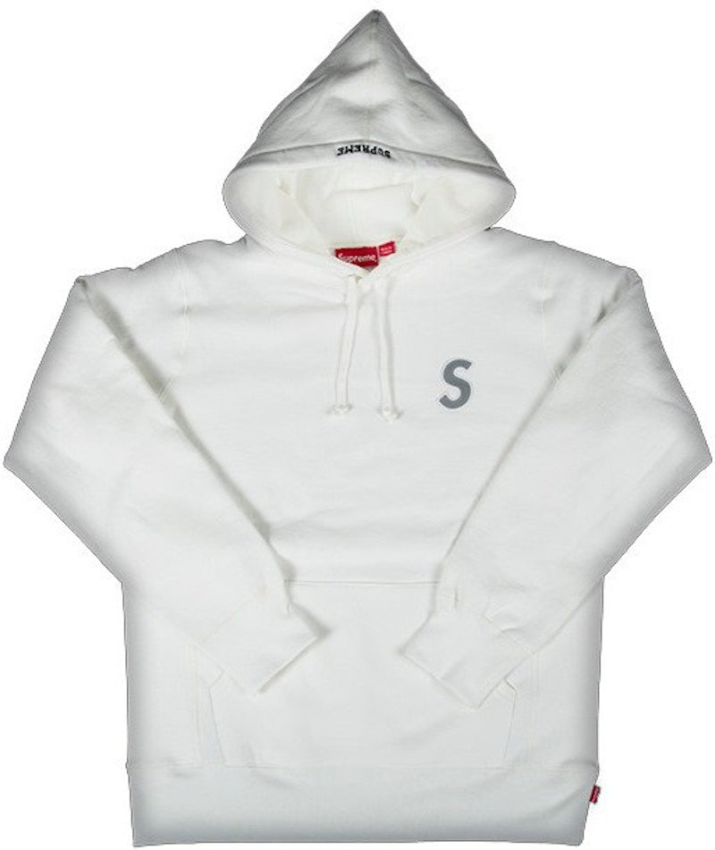 Supreme 3M Reflective S Logo Hooded Sweatshirt White