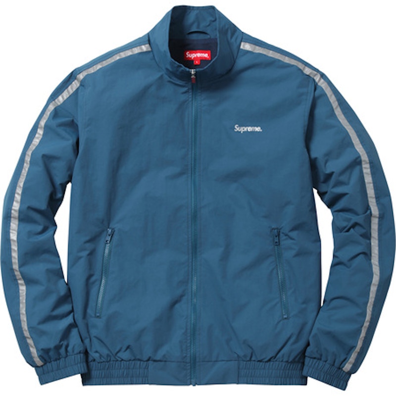 Supreme 3M Reflective Stripe Track Jacket Teal