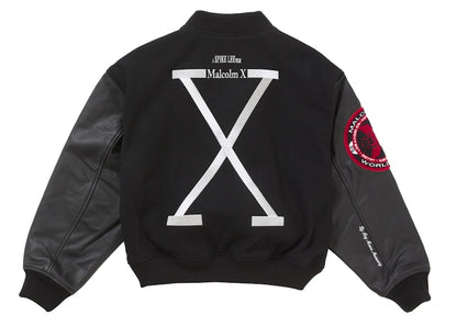 Supreme 40 Acres Malcolm X Varsity Jacket Black