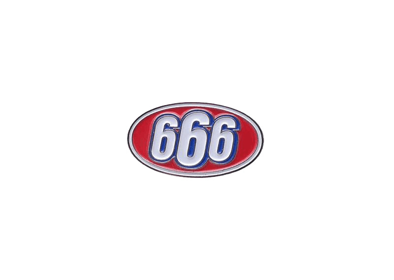 Supreme 666 Oval Pin Silver