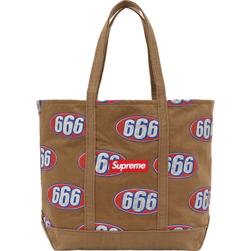 Supreme 666 Tote Bag Brown
