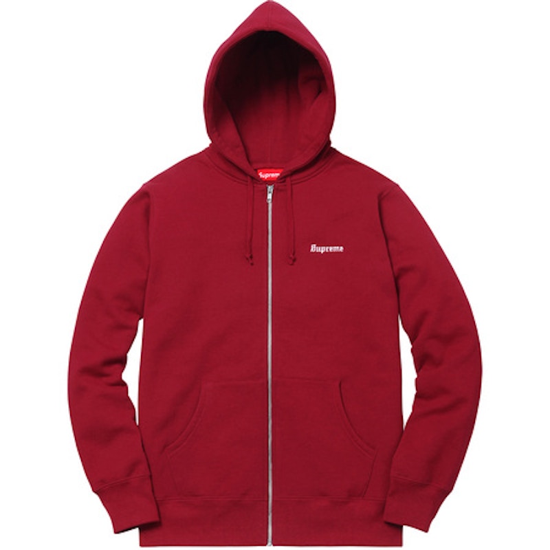 Supreme 666 Zip Up Hooded Sweatshirt Cardinal