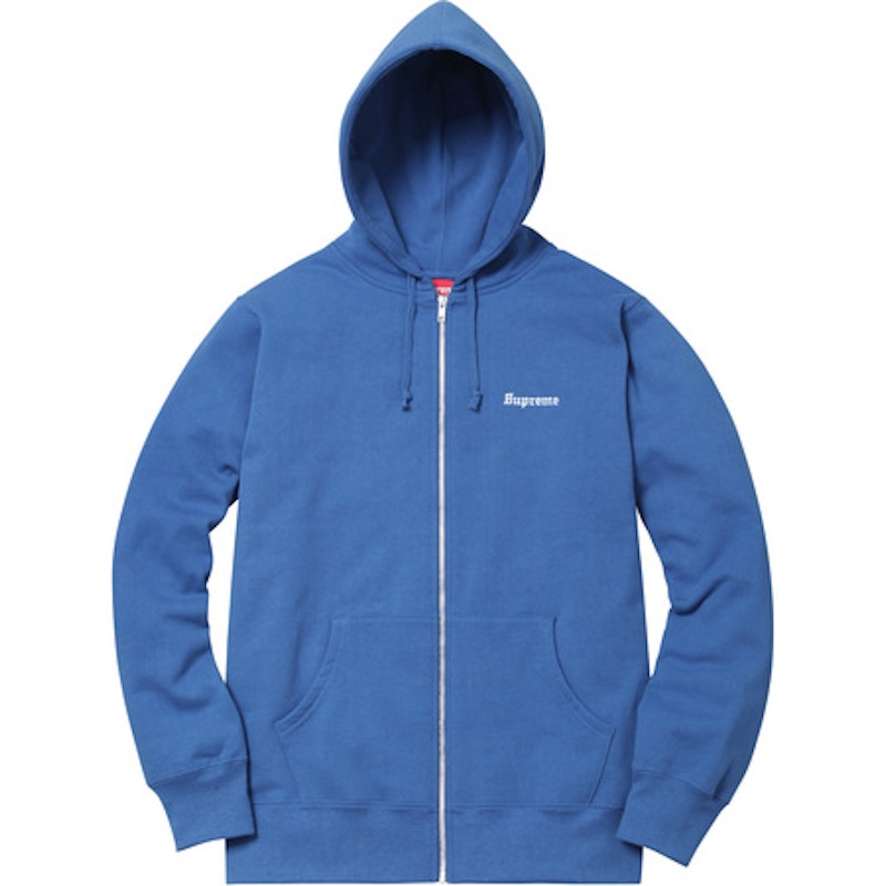 Supreme 666 Zip Up Hooded Sweatshirt Pale Royal
