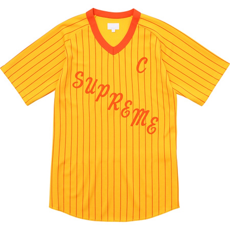 Supreme AD Baseball Jersey Yellow