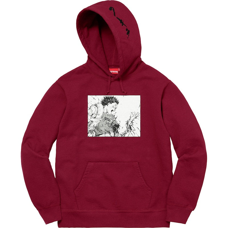 Supreme AKIRA Arm Hooded Sweatshirt Cardinal
