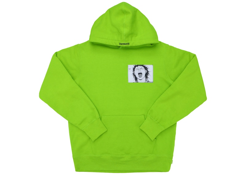 Supreme AKIRA Patches Hooded Sweatshirt Lime