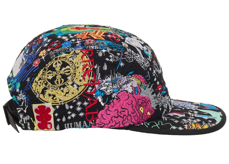 Supreme AOI Embroidered Camp Cap Black