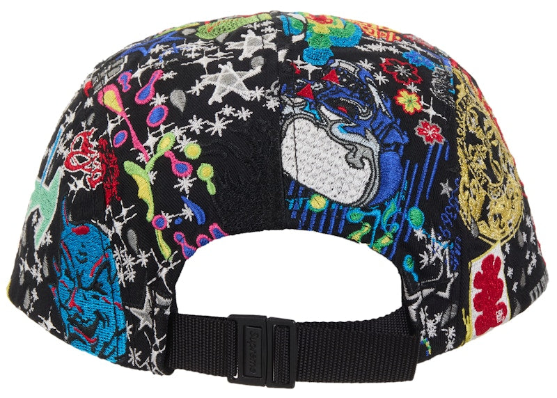 Supreme AOI Embroidered Camp Cap Black