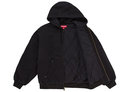Supreme AOI Embroidered Hooded Work Jacket Black