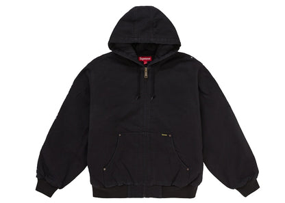 Supreme AOI Embroidered Hooded Work Jacket Black