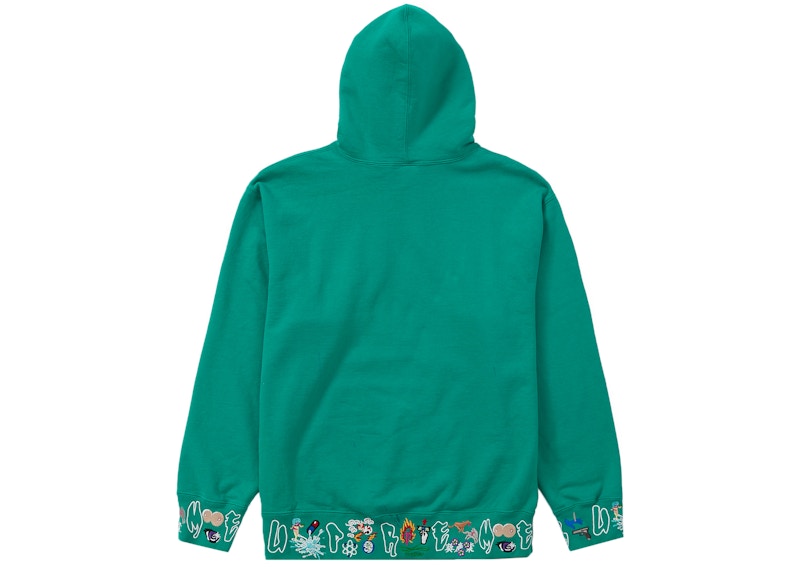 Supreme AOI Icons Hooded Sweatshirt Dark Aqua