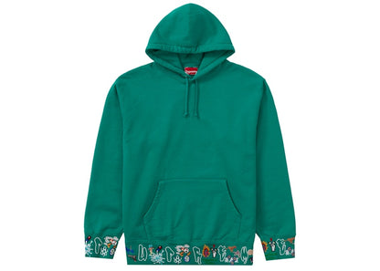 Supreme AOI Icons Hooded Sweatshirt Dark Aqua
