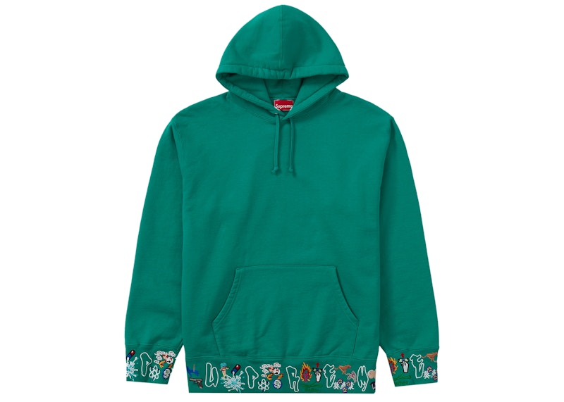 Supreme AOI Icons Hooded Sweatshirt Dark Aqua