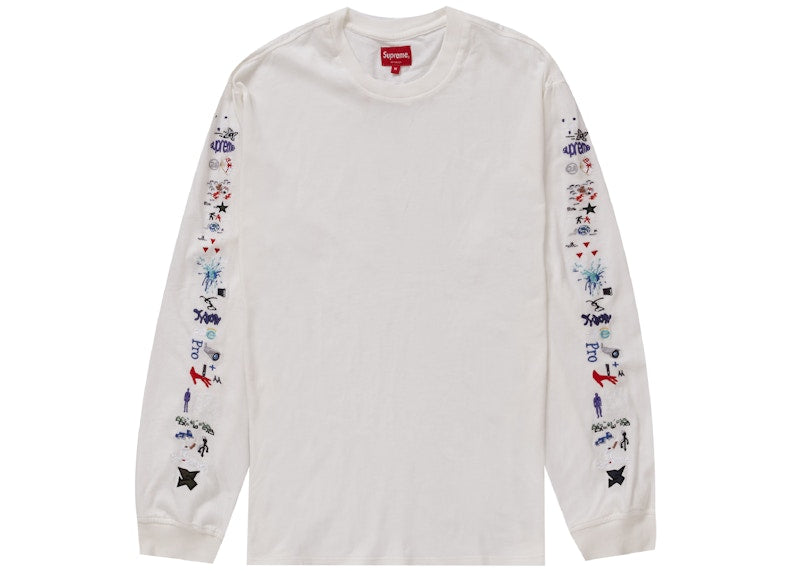 Supreme AOI Icons L/S Top White