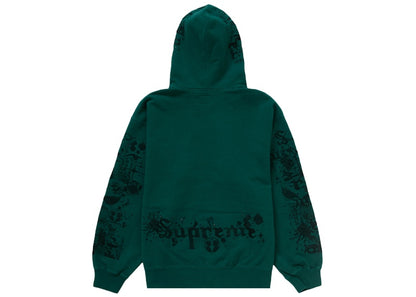 Supreme AOI Zip Up Hooded Sweatshirt Teal