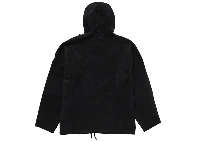 Supreme Accent Brushed Zip Up Hooded Sweater Black