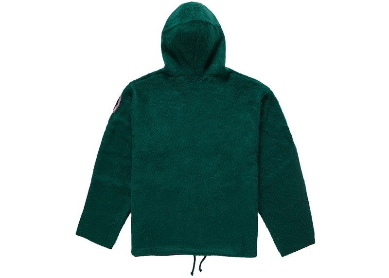 Supreme Accent Brushed Zip Up Hooded Sweater Green